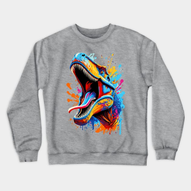 T Rex - T-Rex - Tyrannosaurus Rex - Dinosaur Crewneck Sweatshirt by BigWildKiwi